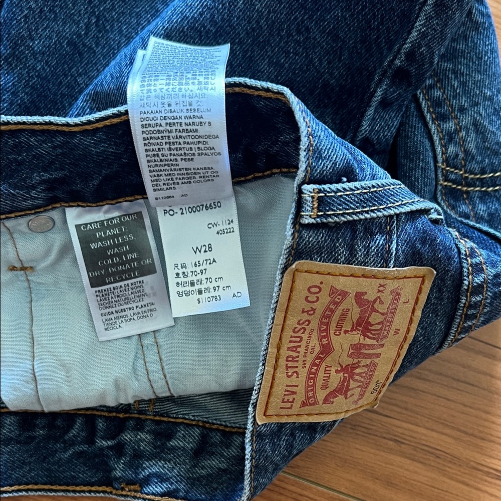 High-Rise Women's Blue Denim Jean Shorts - Picture 2 of 7